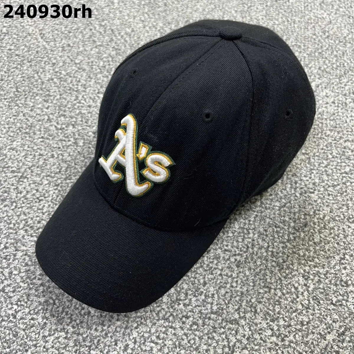 [S-M] MLB 엠엘비 오클랜드 빅로고 블랙 볼캡 모자 930RH